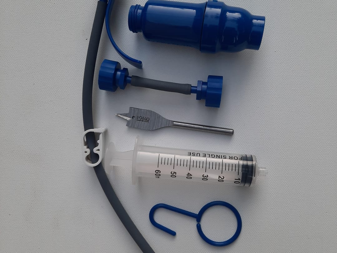 Everything supplied in the Village Bucket Filter kit